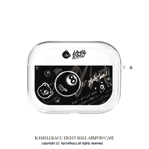 [투명하드] kamellkacu eight ball airpod case