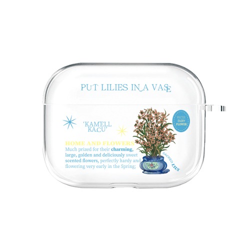 [투명하드]put lilies in a vase case airpod case