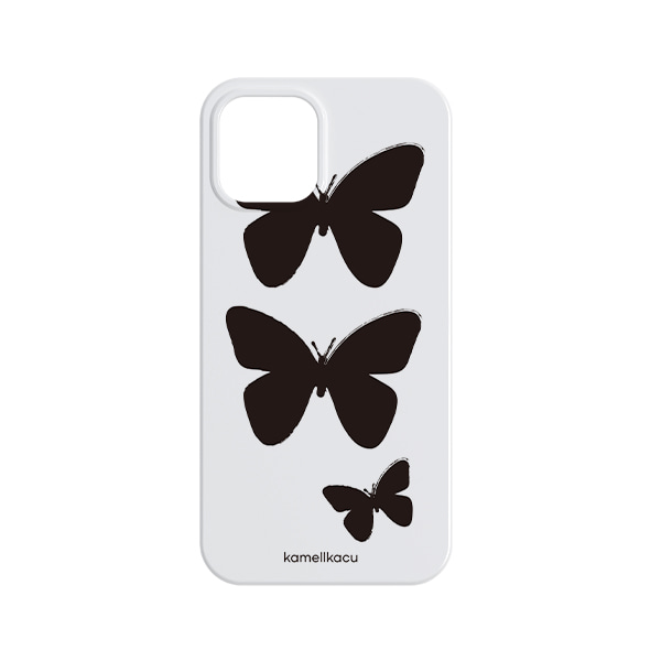 white and black butterfly case